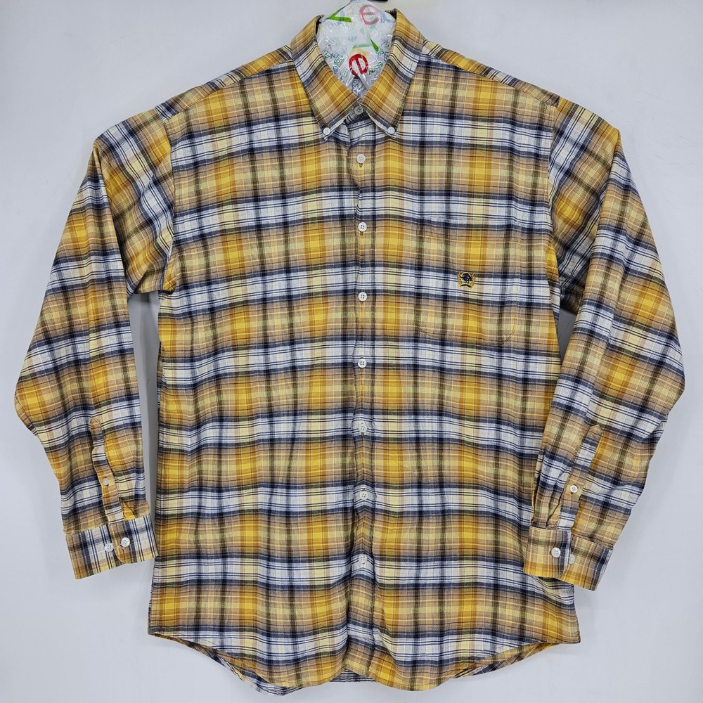 Cinch Shirt Mens Large Western Yellow Plaid Button Down Cowboy Rodeo Long Sleeve